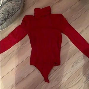Wolford Red Turtle Neck bodysuit